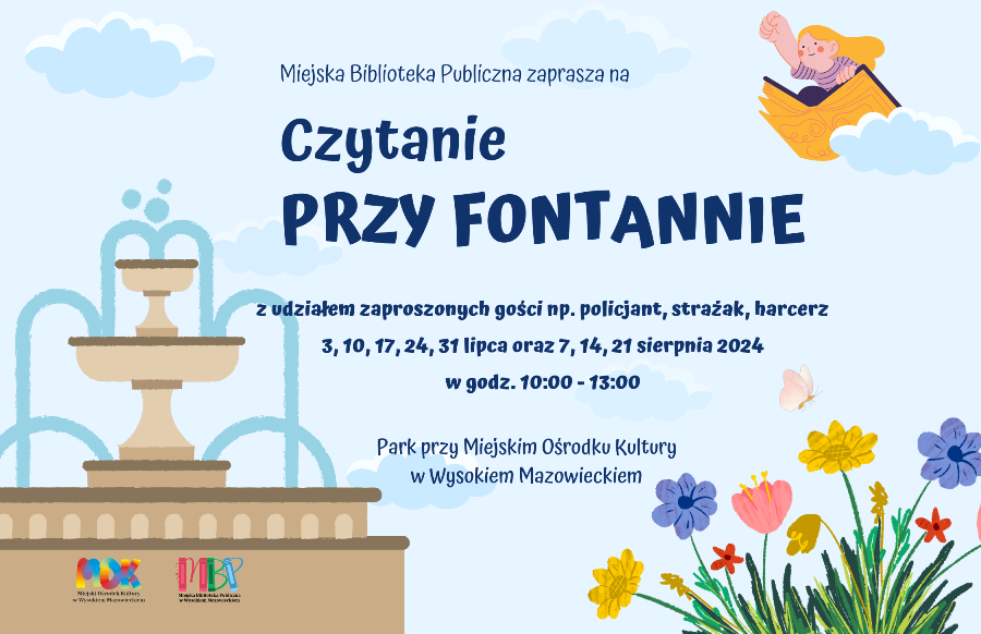 Plakat Czytania przy fontannie