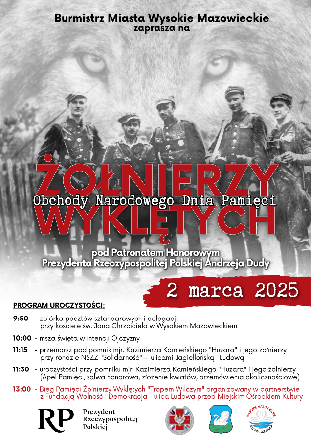 Plakat Obchodów Narodowego Dnia Pamięci Żołnierzy Wyklętych