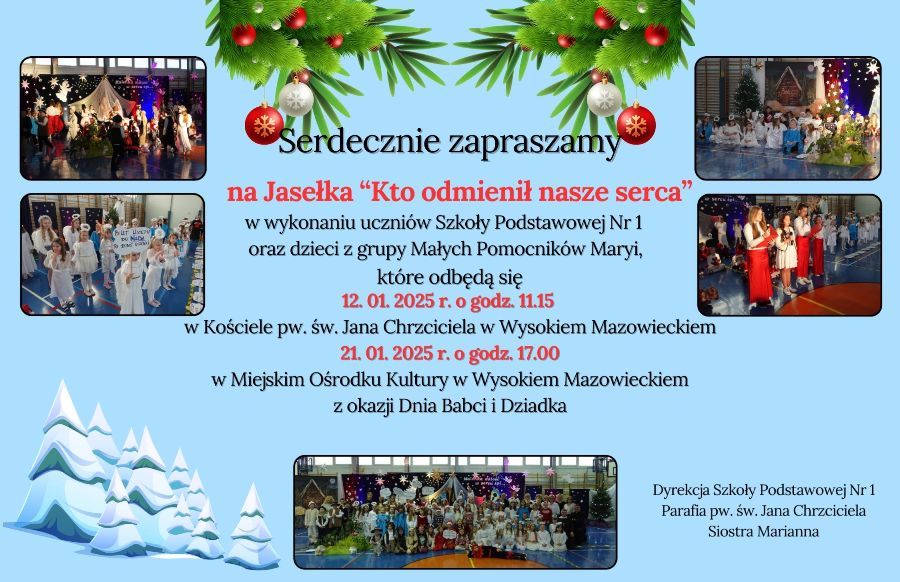 Plakat Jasełek "Kto odmienił nasze serca"