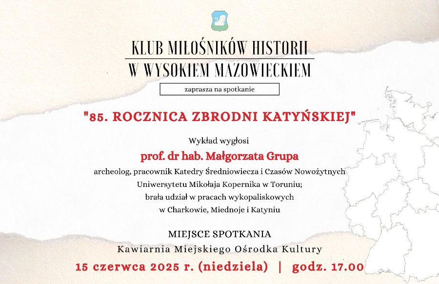 Plakat dotyczący wykładu KMH - dr Małgorzaty Grupy