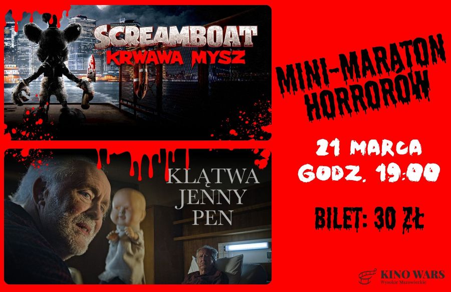 Plakat MINI-MARATONu HORRORÓW 