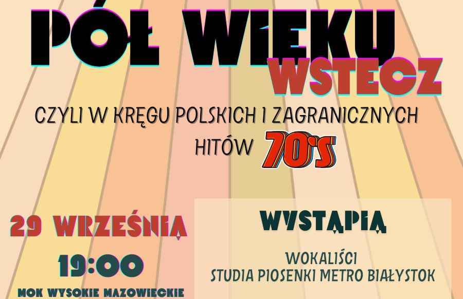 Grafika dotycząca koncertu "Pół wieku wstecz"