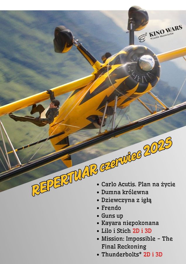 Plakat Repertuaru kina WARS na czerwiec 2025