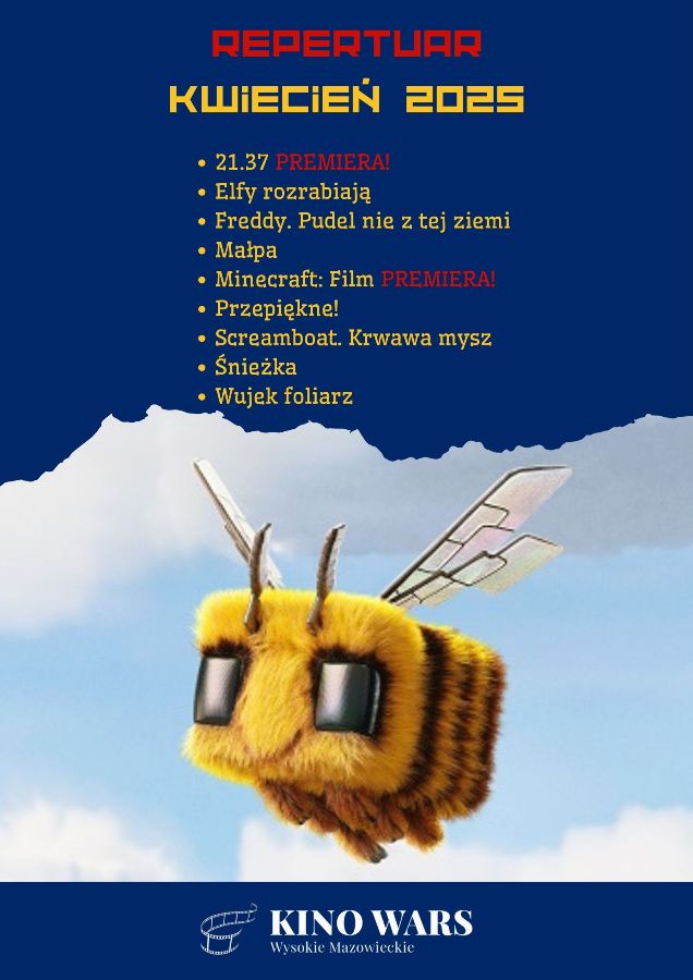 Plakat Repertuaru kina WARS na kwiecień 2025