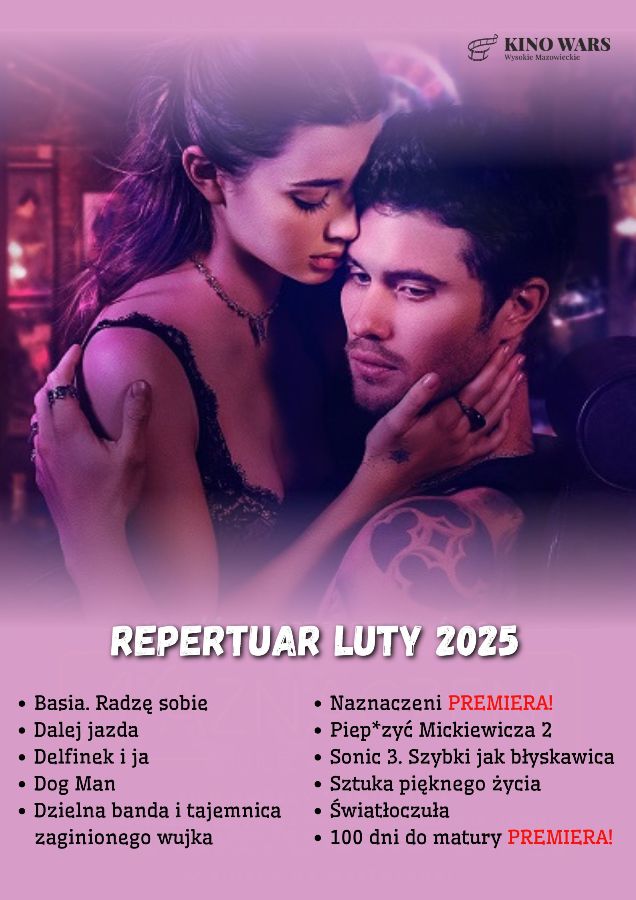 Plakat Repertuaru kina WARS na luty 2025