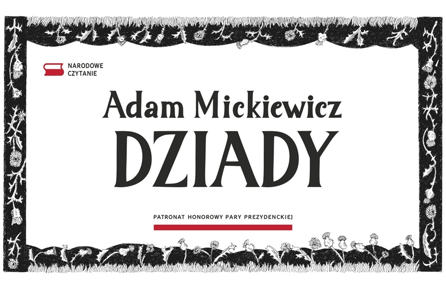 Grafika dotycząca Narodowego Czytania "Dziady"