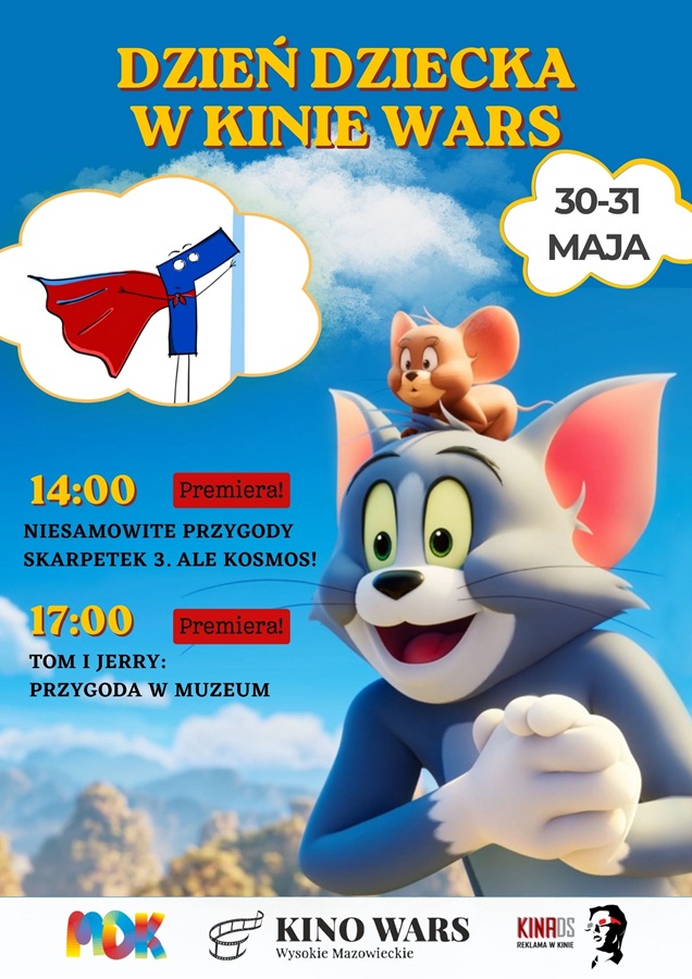 Plakat dotyczący Dnia Dziecka w Kinie WARS