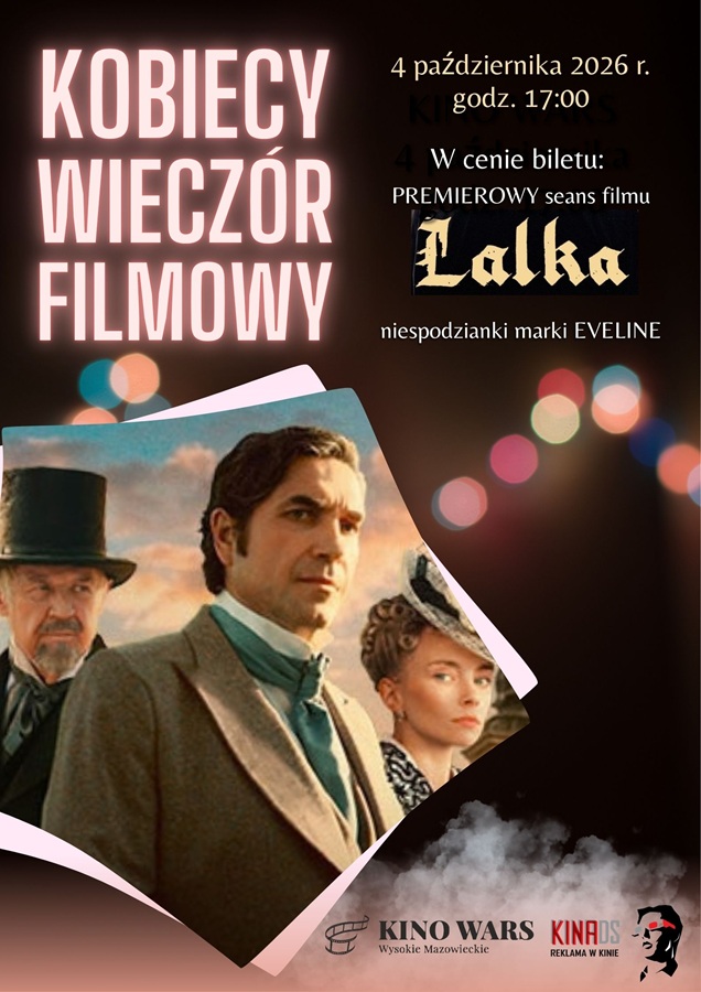 Plakat dotyczący Kobiecego Wieczoru Filmowego październik 2026