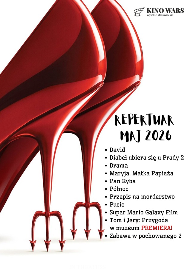 Plakat dotyczący Repertuaru kina WARS - maj 2026
