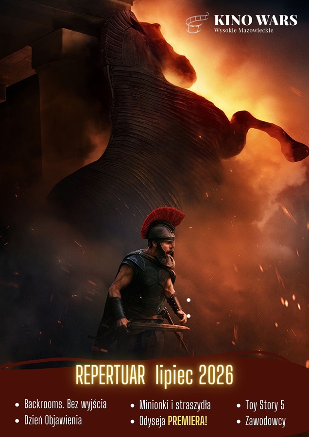 Plakat dotyczący Repertuaru kina WARS - lipiec 2026