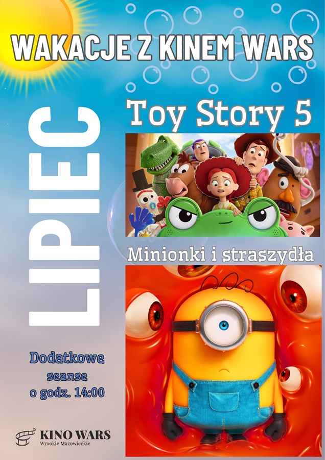 Plakat dotyczący Wakacji z kinem WARS - lipiec 2026