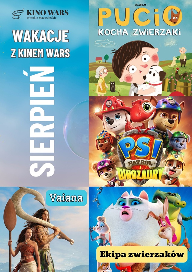 Plakat dotyczący Wakacji z kinem WARS - sierpień 2026