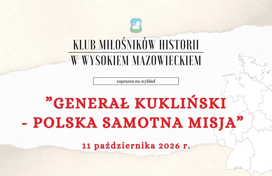 Grafika dotycząca wykładu w ramach Klubu Miłośników Historii