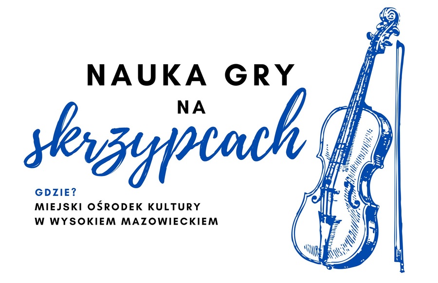 Grafika dotycząca zajęć nauki gry na skrzypcach 