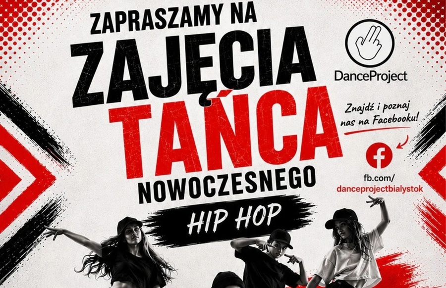 Grafika dotycząca spotkania Zajęć tańca towarzyskiego HIP HOP - DNI OTWARTE