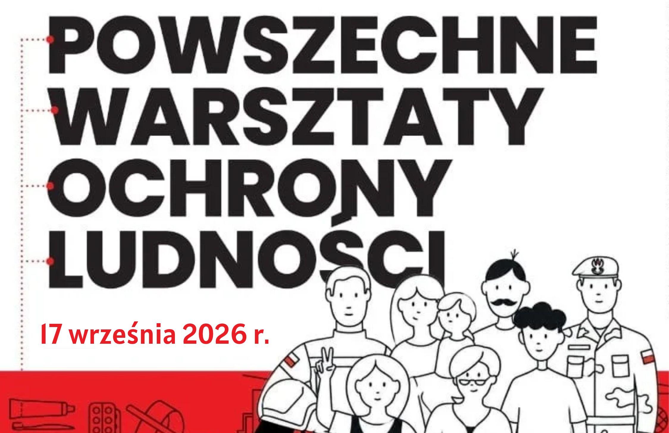 Grafika dotycząca POWSZECHNych WARSZTATów OCHRONY LUDNOŚCI