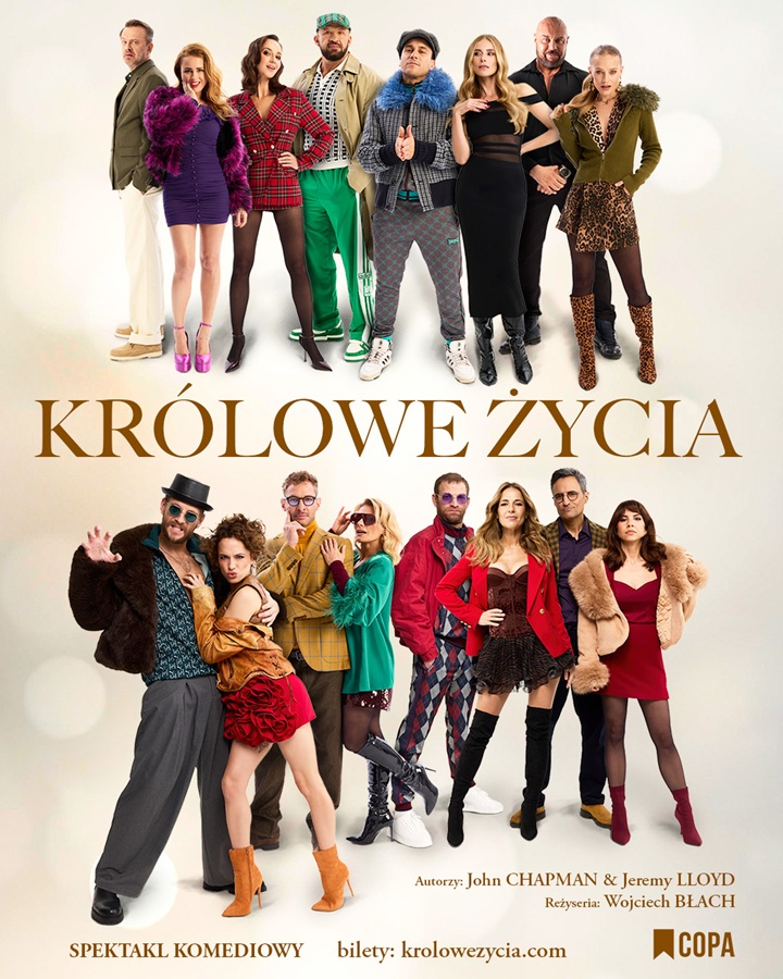 Plakat dotyczący Spektaklu "KRÓLOWE ŻYCIA"
