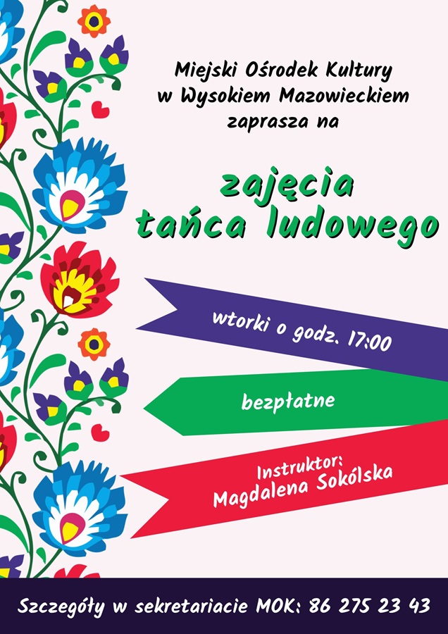 Plakat dotyczący tańca ludowego