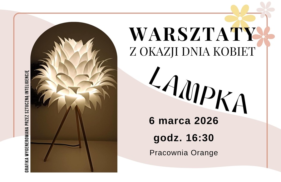Grafika dotycząca Warsztatów w Pracowni Orange - lampka